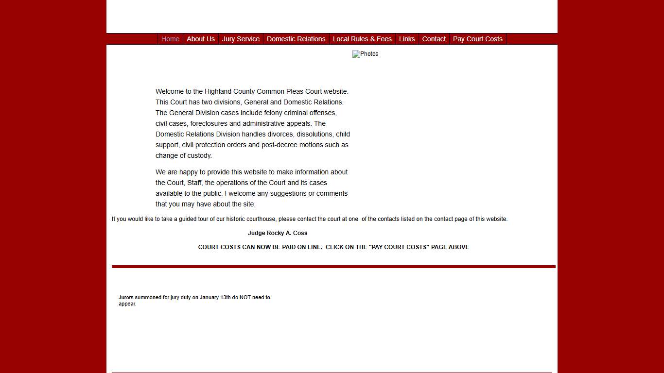 Highland County, OH Common Pleas Court - Home